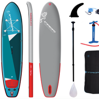 Starboard iGO inflatable SUP paddle board with paddle
