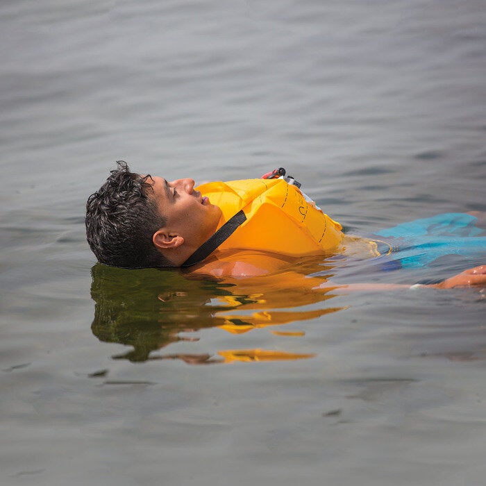 Person Using Inflatable PFD