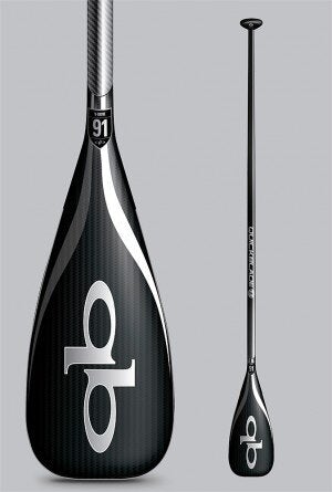 Quickblade V-drive SUP paddle board paddle and 91 square inch blade non adjustable black and white paddle