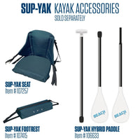 Tahe Beach SupYak 11'6" kayak accessories sup-yak seat, sup-yak footrest, sup-yak hybdrid kayak and paddle board paddle