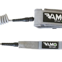 Vamo Coiled SUP Leash - Grey