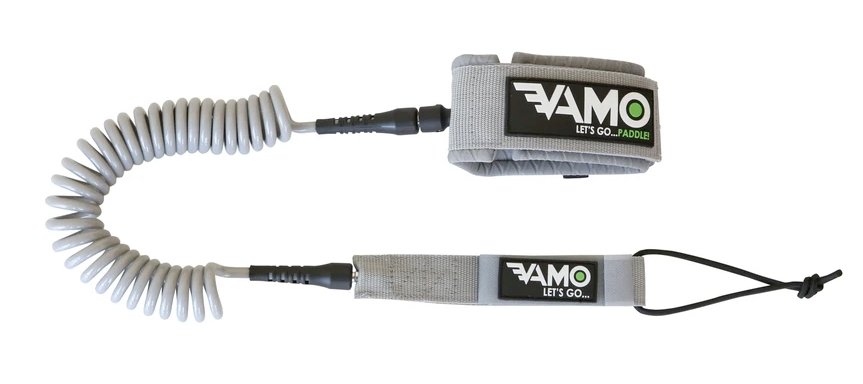 Vamo Coiled SUP Leash - Grey