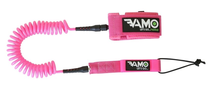 Vamo Coiled SUP Leash - Pink