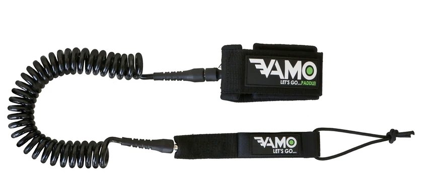 Vamo Coiled SUP Leash - Black