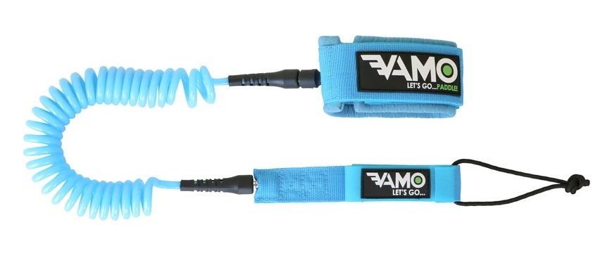 Vamo Coiled SUP Leash - Blue