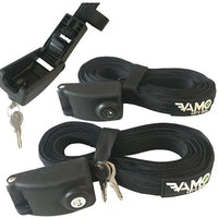 VAMO Locking Tie Down Straps w/ Interwoven Braided Steel Cables